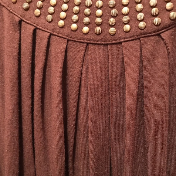 Micheal Kors Brown Flowing Beaded Brown Blouse - Picture 5 of 7